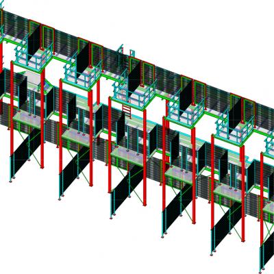 Order picking,  pre-zone and back zone platform