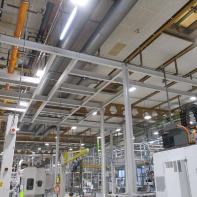 Platform for conveyor and shuttle rack