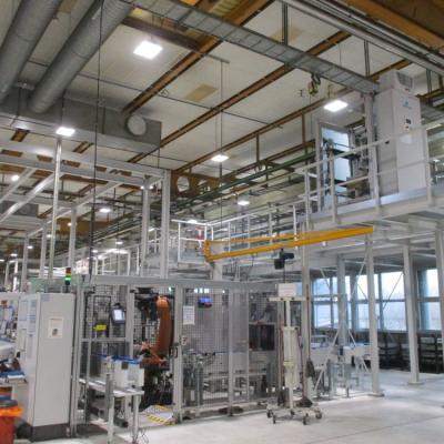 Platform for conveyor and shuttle rack