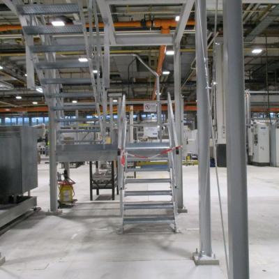 Platform for conveyor and shuttle rack